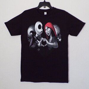 New "Sally And Jack Skellington Shared Heart"  Unisex Silkscreen T-Shirt.